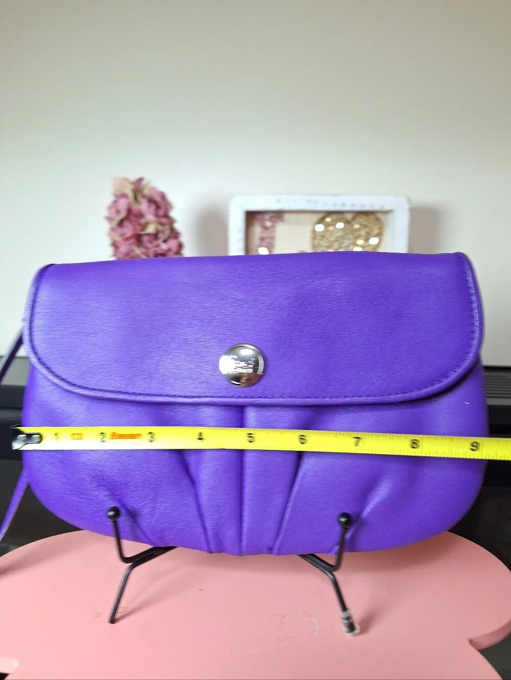 Coach LEATHER Purple Wristket  / Clutch Bag